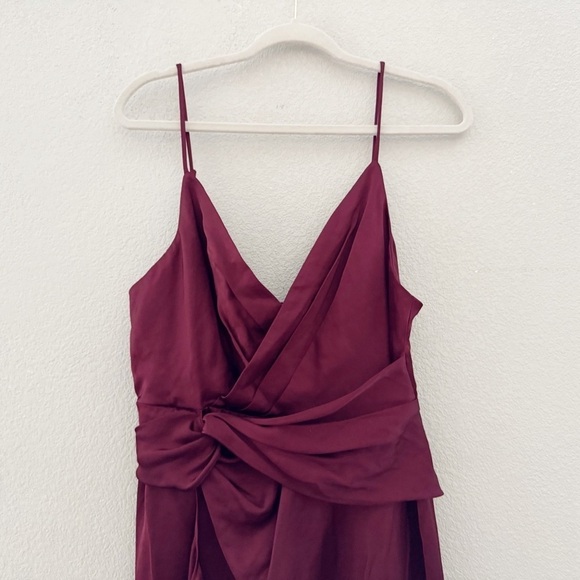 Significant Other Elsie Dress Wine Burgundy Slip Satin Formal Event Prom 10 NWT - Picture 5 of 13